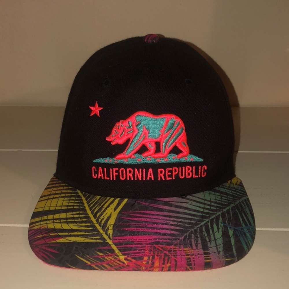California Republic colorful snapback hat